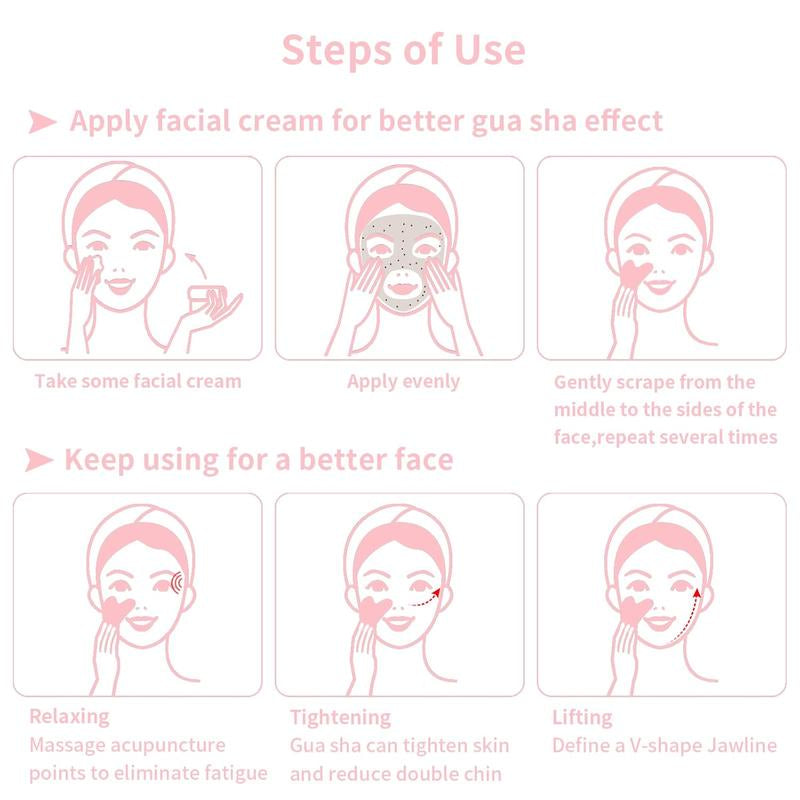 Gua Sha Facial Tools - Quartz Guasha Tool Face & Eye, Gua Sha Stone for Puffiness Reducing & Jawline Sculpting, Face Stone Gua Sha Tools for Skin, Woman Guasha Stone Tool, Pink. Get This Beautiful Pink Gua Sha Facial Tool! It'S a Quartz Guasha Tool Design