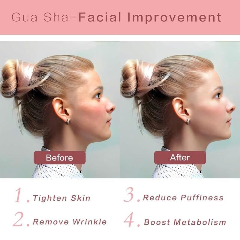 Gua Sha Facial Tools - Quartz Guasha Tool Face & Eye, Gua Sha Stone for Puffiness Reducing & Jawline Sculpting, Face Stone Gua Sha Tools for Skin, Woman Guasha Stone Tool, Pink. Get This Beautiful Pink Gua Sha Facial Tool! It'S a Quartz Guasha Tool Design